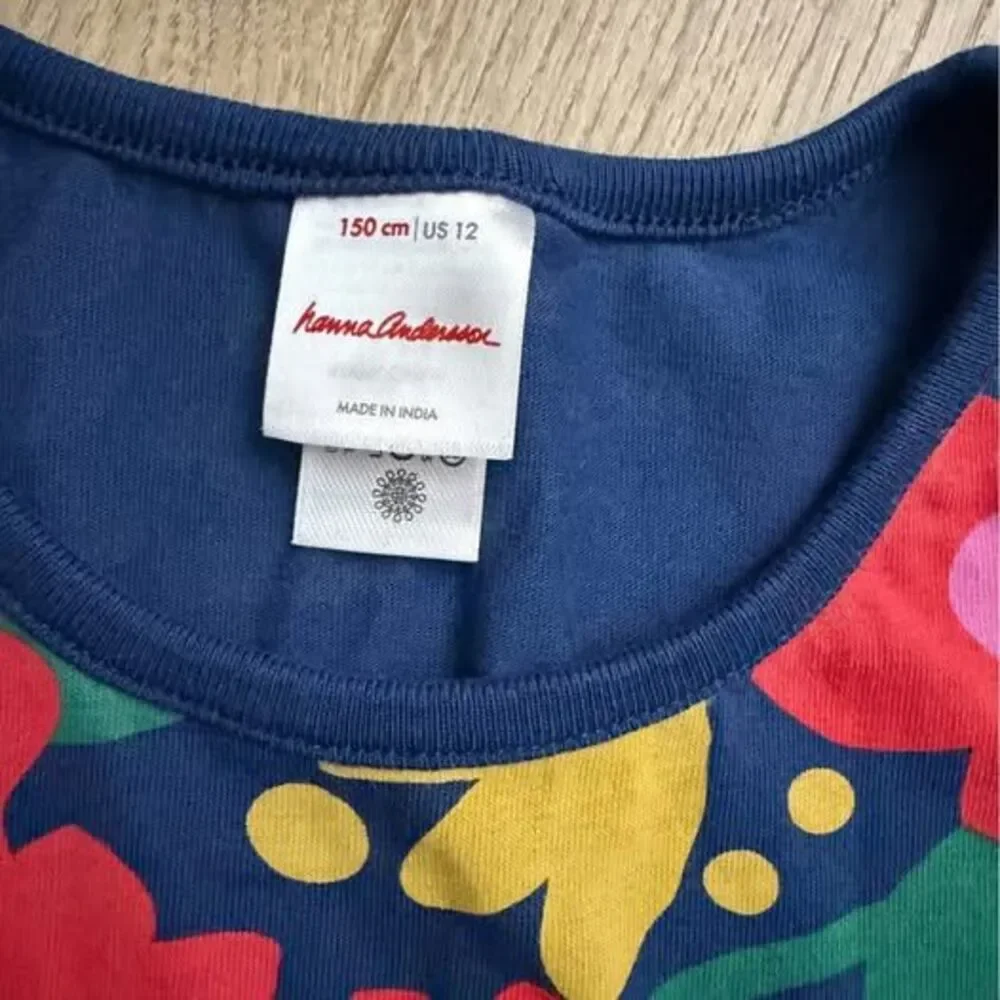 Hanna Andersson Floral Long Sleeve Dress size 12 kids or 150cm